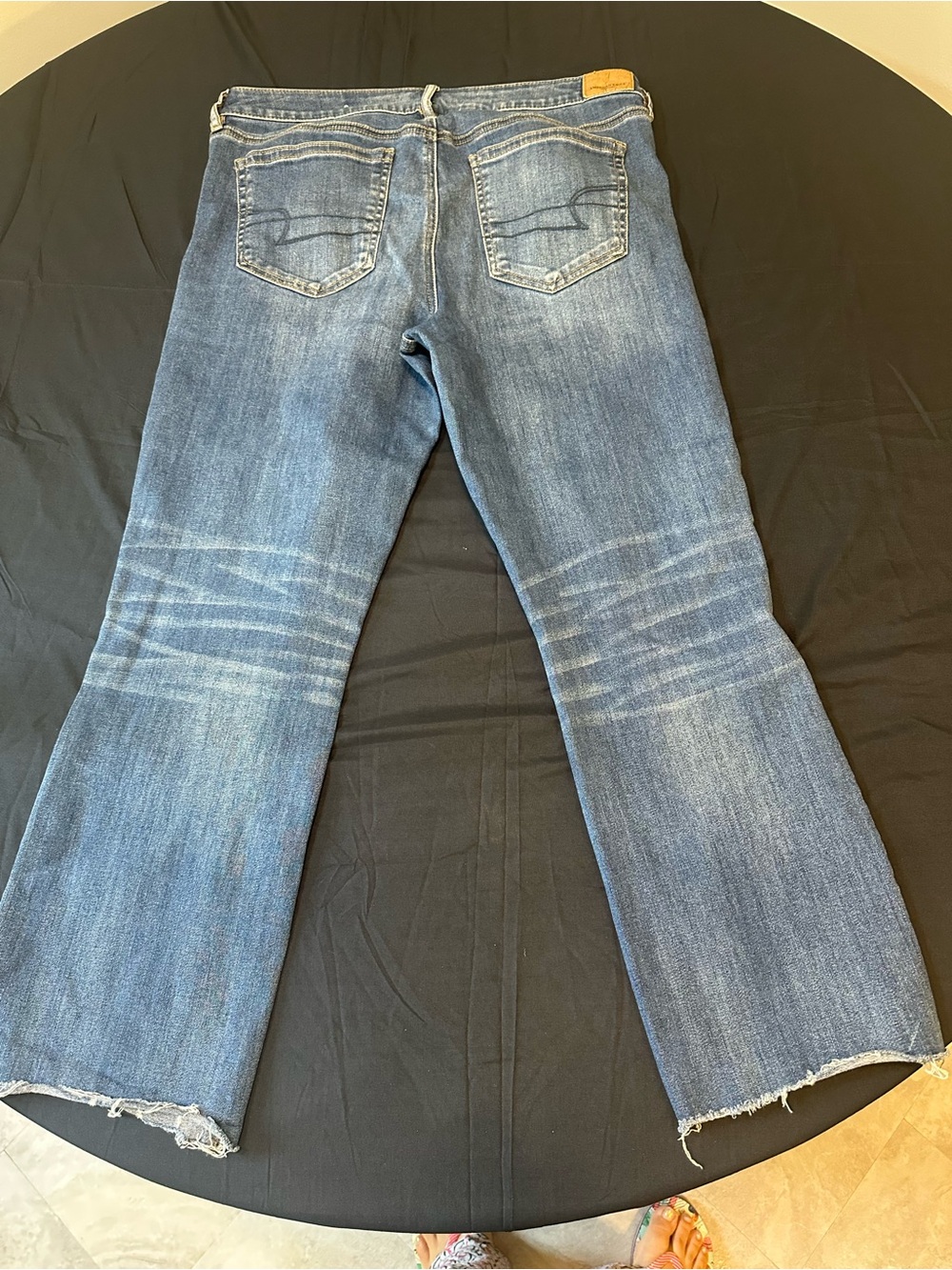 American Eagle Outfitters Medium Blue High-Rise Wide Leg Jeans - Picture 3 of 10
